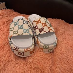 Authentic Gucci Platform Slides